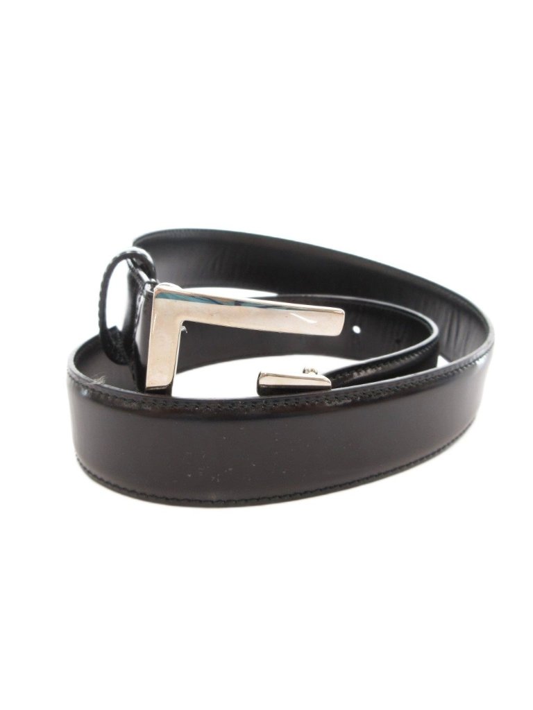 Gucci Belt Leather Logo Black 037 70 28